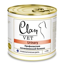 Корм 240г Clan Vet Urinary диет.профилактика МКБ для кошек (130.3.200) - фото 13894