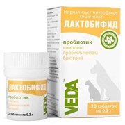 Лактобифид 20тб VEDA пробиотик для собак и кошек (839)
