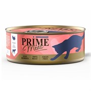 Корм 100г Prime Meat индейка с телятиной, филе в желе для кошек ж/б (137.4025)