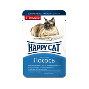 Корм 100г Хэппи кэт лосось кусочки в желе для стерилизованных кошек(1004211) Корм 100г Хэппи кэт лосось кусочки в желе для стерилизованных кошек(1004211)