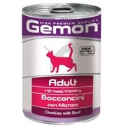 Корм 415г GEMON кусочки говядина для кошек ж/б (70300704) Корм 415г GEMON кусочки говядина для кошек ж/б (70300704)