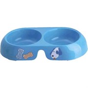 Миска двойная 22,5x11,3x3,8см Собачка и косточки пластик.для кошек (Р926) Миска двойная 22,5x11,3x3,8см Собачка и косточки пластик.для кошек (Р926)