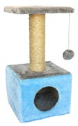 Домик квадратный 30х30х60см Шурум-Бурум голубой для кошек