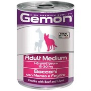 Корм 415г GEMON кус.говядины с печенью д/собак средних пород (70387859) Корм 415г GEMON кус.говядины с печенью д/собак средних пород (70387859)
