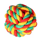 Мяч плетеный 14см JOY текстильная игрушка для собак
