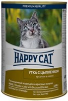 Корм 400г Хеппи Кэт кусочки в желе утка, цыпленок для кошек ж/б (РВ040ХН) Корм 400г Хеппи Кэт кусочки в желе утка, цыпленок для кошек ж/б (РВ040ХН)