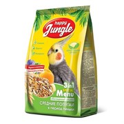 Корм 500г HAPPY JUNGLE для средних попугаев при линьке  (J105)