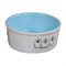Миска 14см 450мл JOY "Пёсики" керамическая голубая для собак - фото 5795