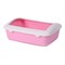 Туалет 41х30х14см Шурум-Бурум розовый с бортиком для кошек (Р547) - фото 7656
